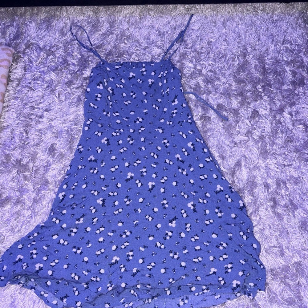 Garage Blue Floral Mini Dress